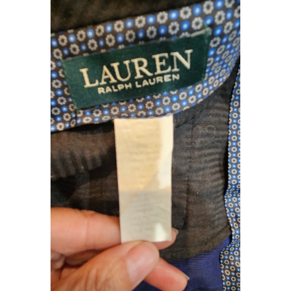 Lauren Ralph Lauren Blue Plaid Dress Pants Modern Fit Menswear - Picture 9 of 10